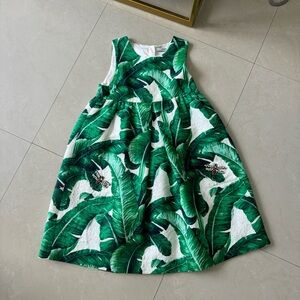D&G Dolce & Gabbana palm tree banana leaf print dress